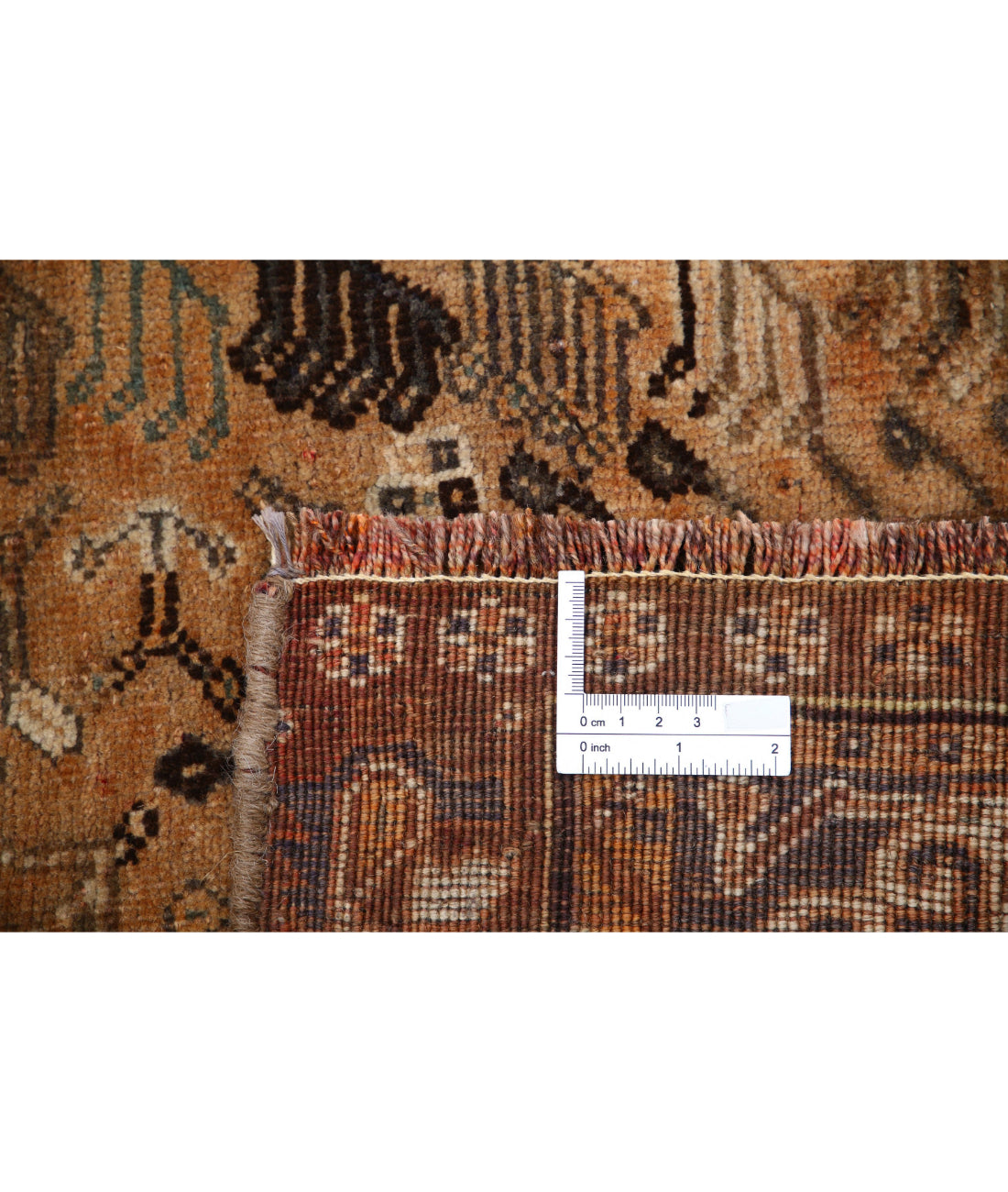 Hand Knotted Vintage Persian Hamadan Wool Rug - 4'10'' x 7'9'' 4'10'' x 7'9'' (145 X 233) / Rust / Grey