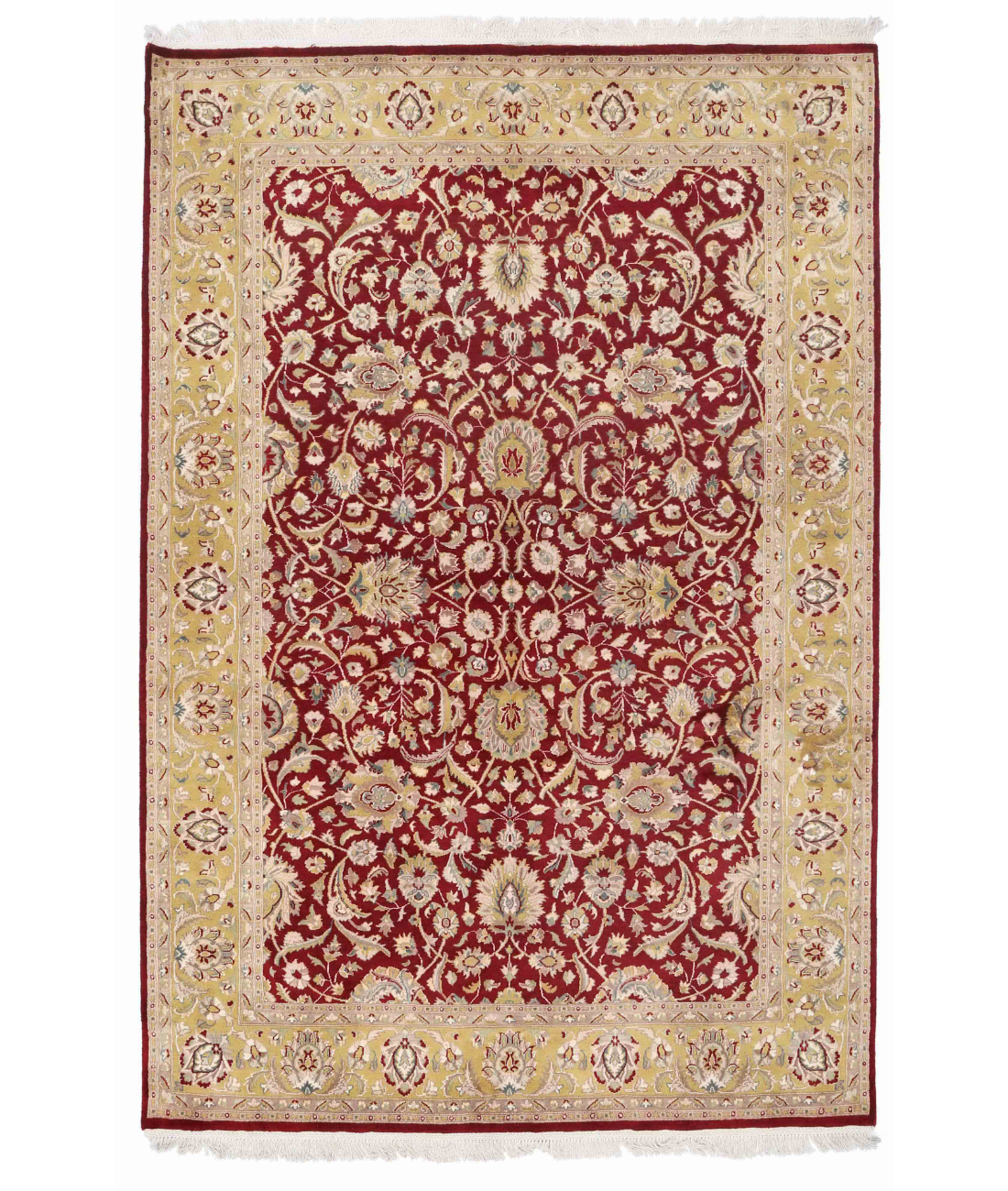 Hand Knotted Heritage Wool Rug  - 5' 7" X 8' 5" 5' 7" X 8' 5" (170 X 257) / Red / Gold