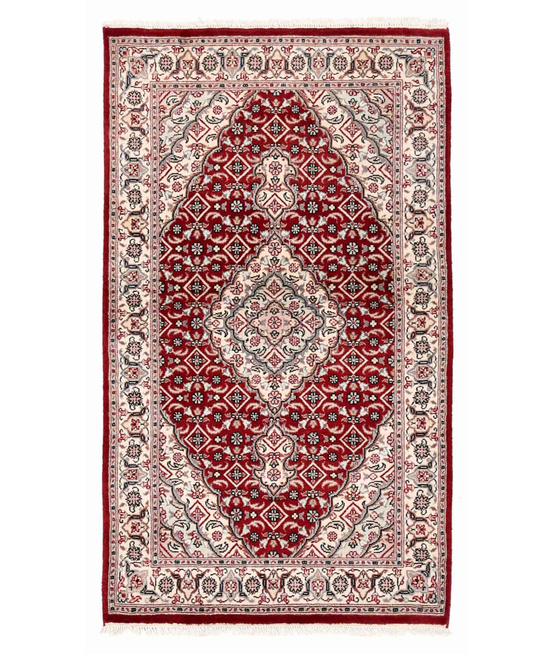 Hand Knotted Heritage Wool Rug  - 3' 0" X 5' 4" 3' 0" X 5' 4" (91 X 163) / Red / Ivory