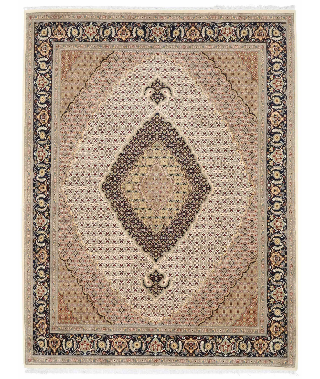 Hand Knotted Heritage Wool Rug  - 8' 1" X 10' 8" 8' 1" X 10' 8" (246 X 325) / Grey / Black