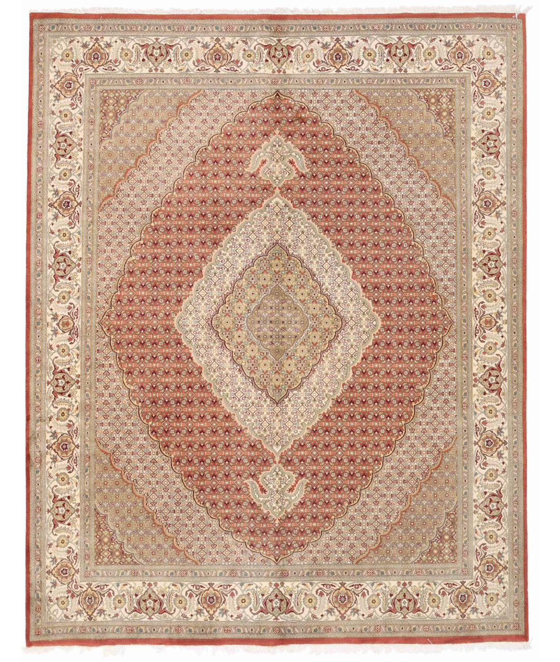 Hand Knotted Heritage Wool Rug  - 8&#39; 2&quot; X 10&#39; 3&quot; 8&#39; 2&quot; X 10&#39; 3&quot; (249 X 312) / Rust / Ivory