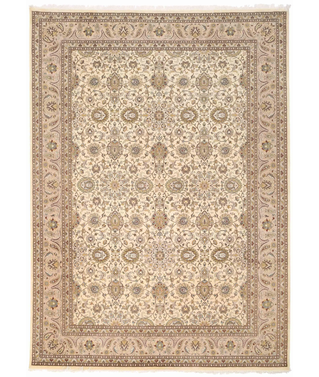 Hand Knotted Heritage Wool Rug  - 10' 0" X 14' 4" 10' 0" X 14' 4" (305 X 437) / Ivory / Taupe