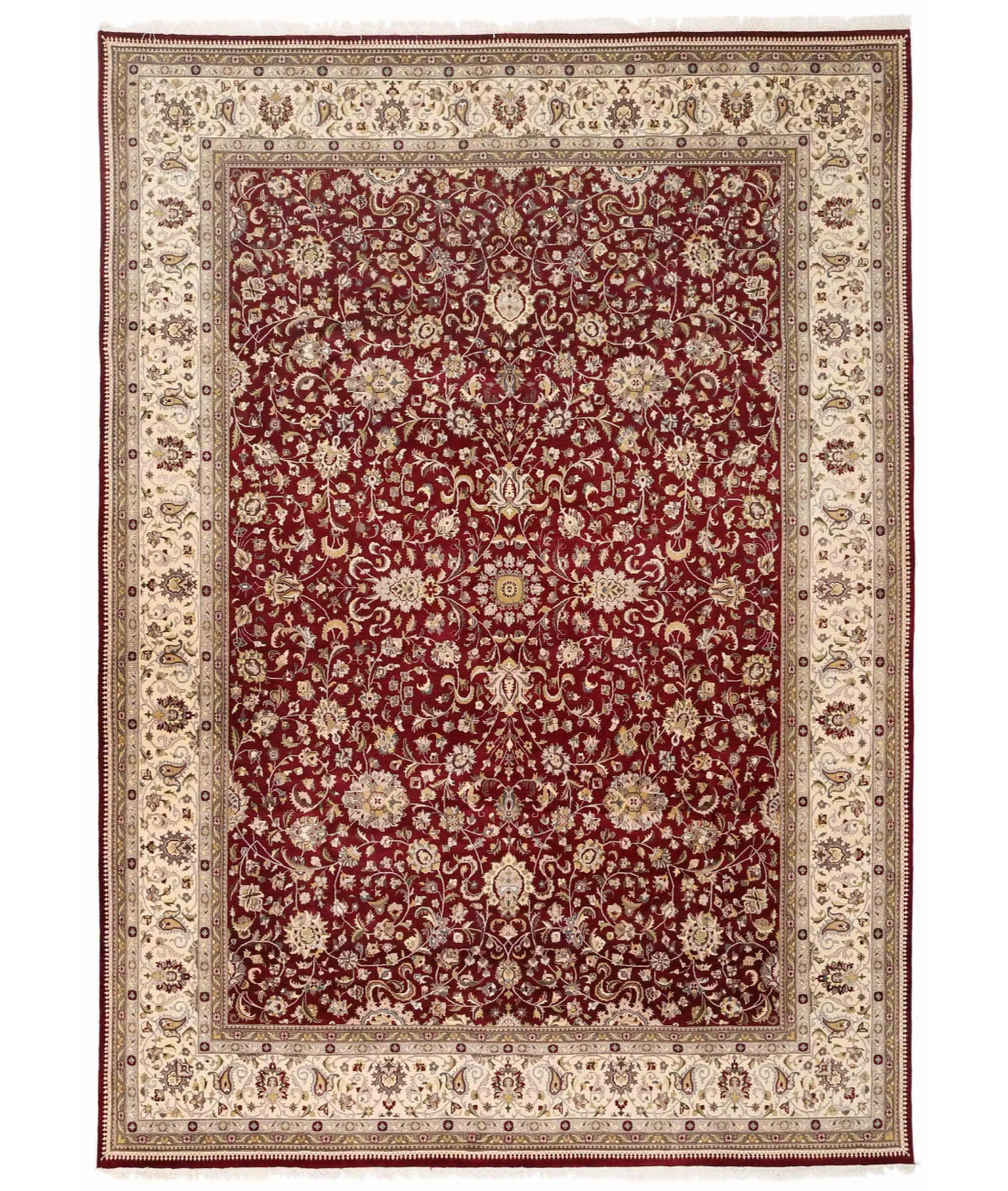 Hand Knotted Heritage Wool Rug  - 10&#39; 0&quot; X 14&#39; 4&quot; 10&#39; 0&quot; X 14&#39; 4&quot; (305 X 437) / Red / Ivory