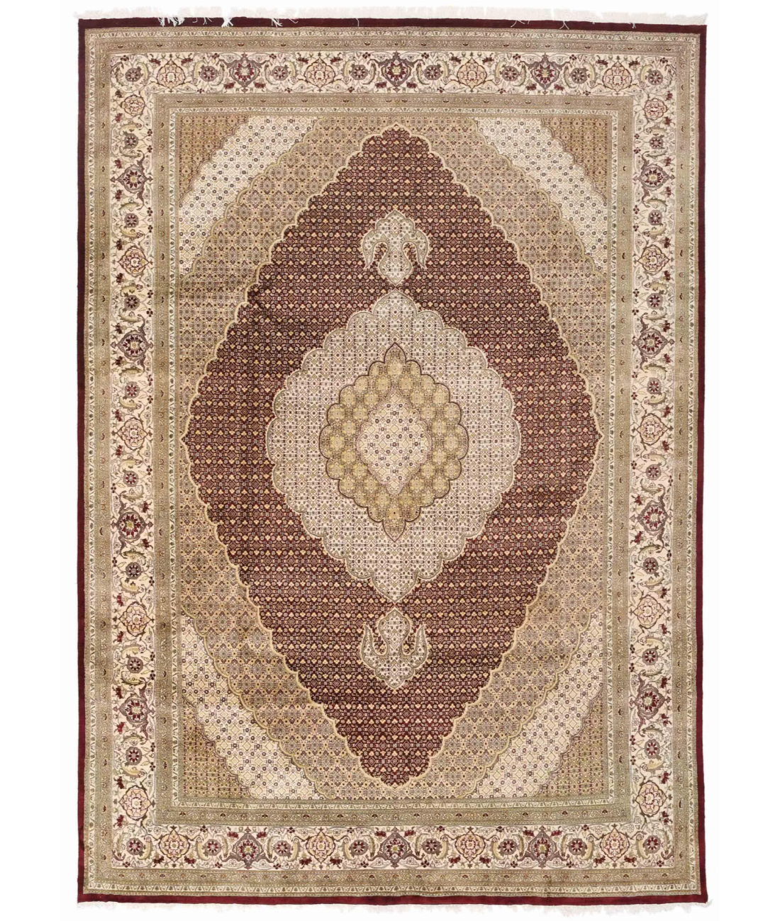 Hand Knotted Heritage Wool Rug  - 9&#39; 10&quot; X 14&#39; 1&quot; 9&#39; 10&quot; X 14&#39; 1&quot; (300 X 429) / Red / Ivory