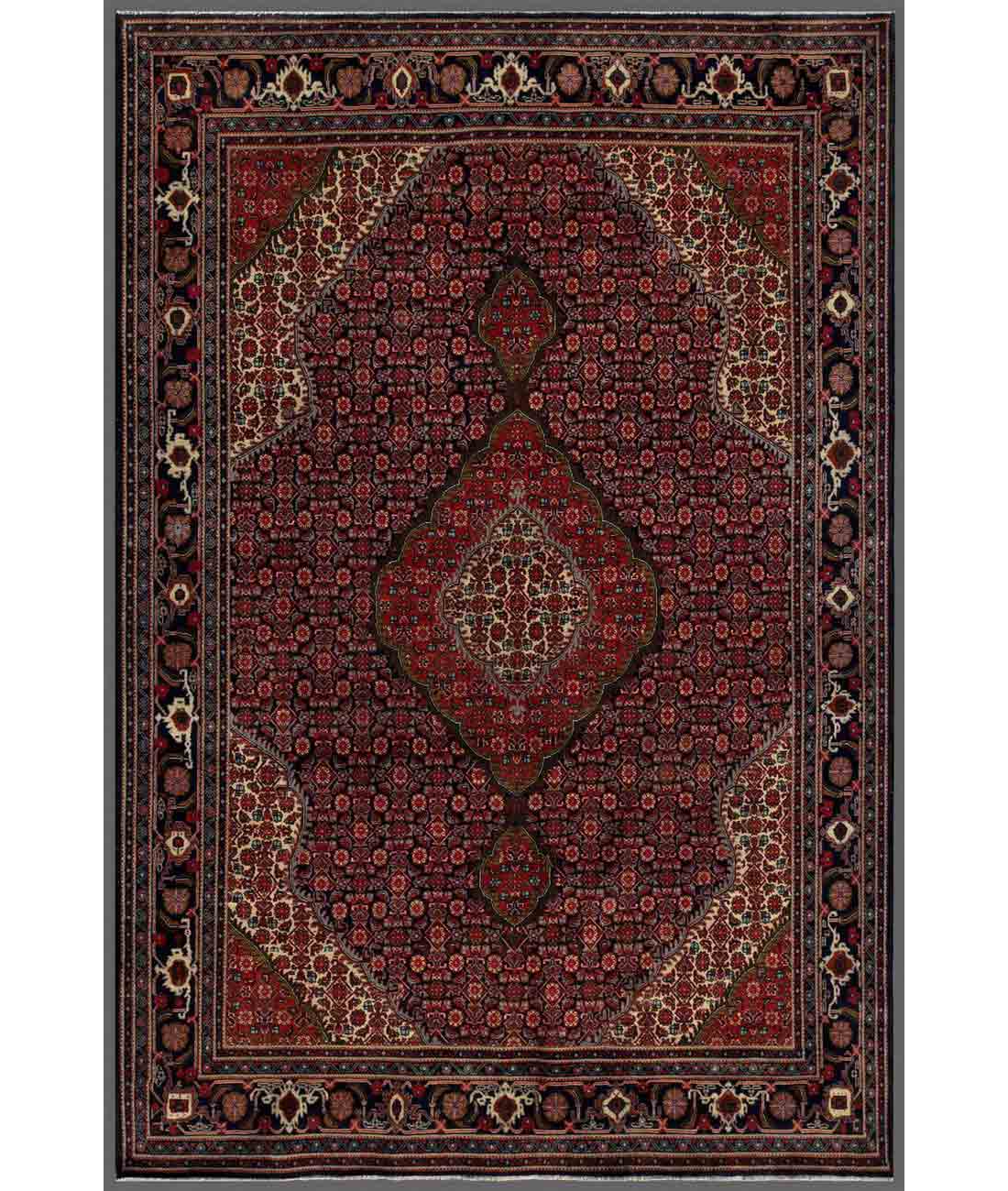 Hand Knotted Heritage Wool Rug  - 6&#39; 7&quot; X 9&#39; 8&quot; 6&#39; 7&quot; X 9&#39; 8&quot; (201 X 295) / Blue / Red