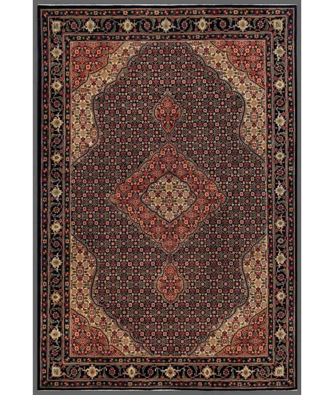 Hand Knotted Heritage Wool Rug  - 6&#39; 7&quot; X 9&#39; 9&quot; 6&#39; 7&quot; X 9&#39; 9&quot; (201 X 297) / Blue / Red