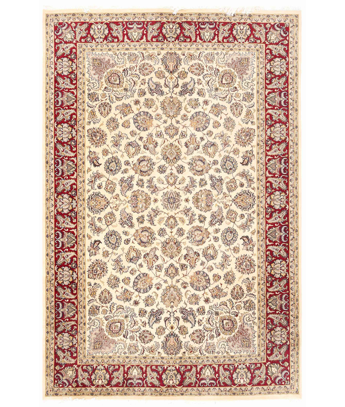 Hand Knotted Heritage Wool Rug  - 6&#39; 0&quot; X 9&#39; 2&quot; 6&#39; 0&quot; X 9&#39; 2&quot; (183 X 279) / Ivory / Red