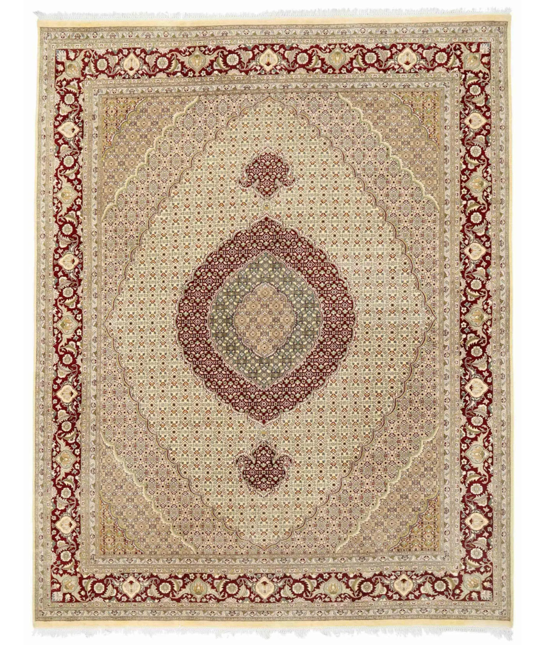 Hand Knotted Heritage Wool Rug  - 8&#39; 1&quot; X 10&#39; 3&quot; 8&#39; 1&quot; X 10&#39; 3&quot; (246 X 312) / Green / Red