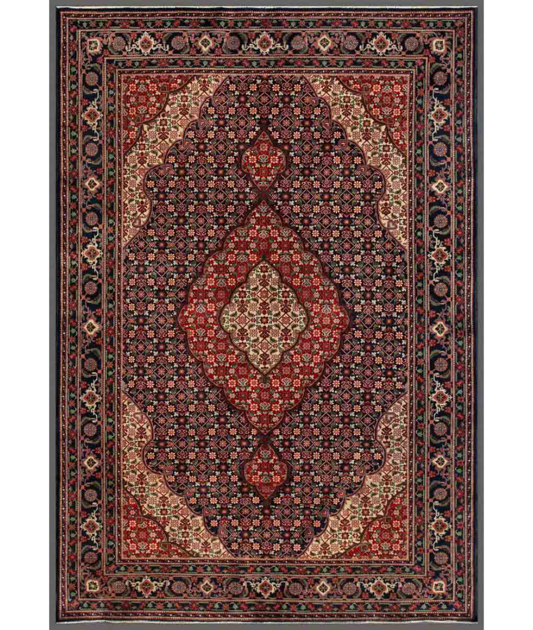 Hand Knotted Heritage Wool Rug  - 6&#39; 7&quot; X 9&#39; 7&quot; 6&#39; 7&quot; X 9&#39; 7&quot; (201 X 292) / Blue / Red