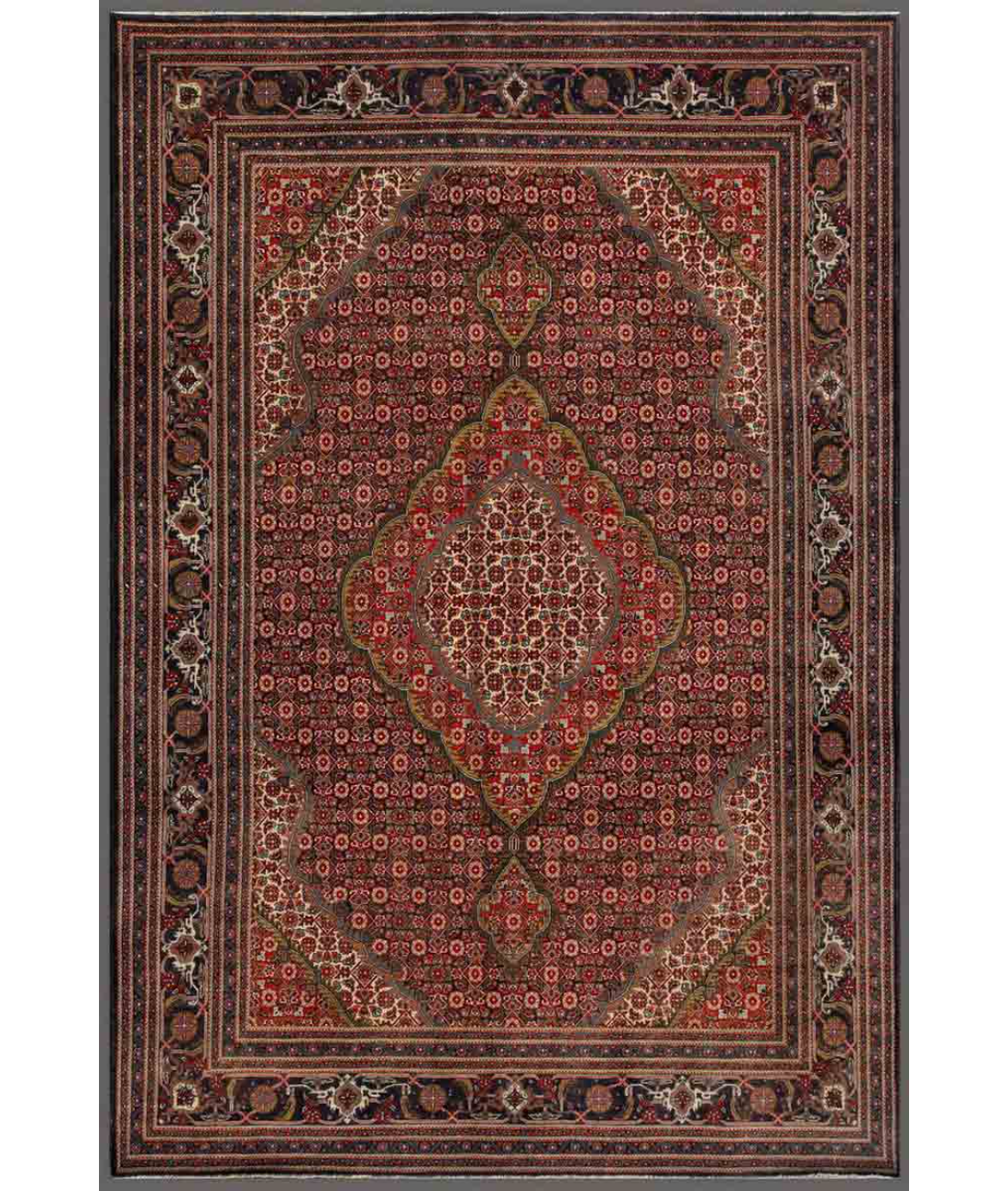 Hand Knotted Heritage Wool Rug  - 6&#39; 7&quot; X 9&#39; 7&quot; 6&#39; 7&quot; X 9&#39; 7&quot; (201 X 292) / Blue / Red