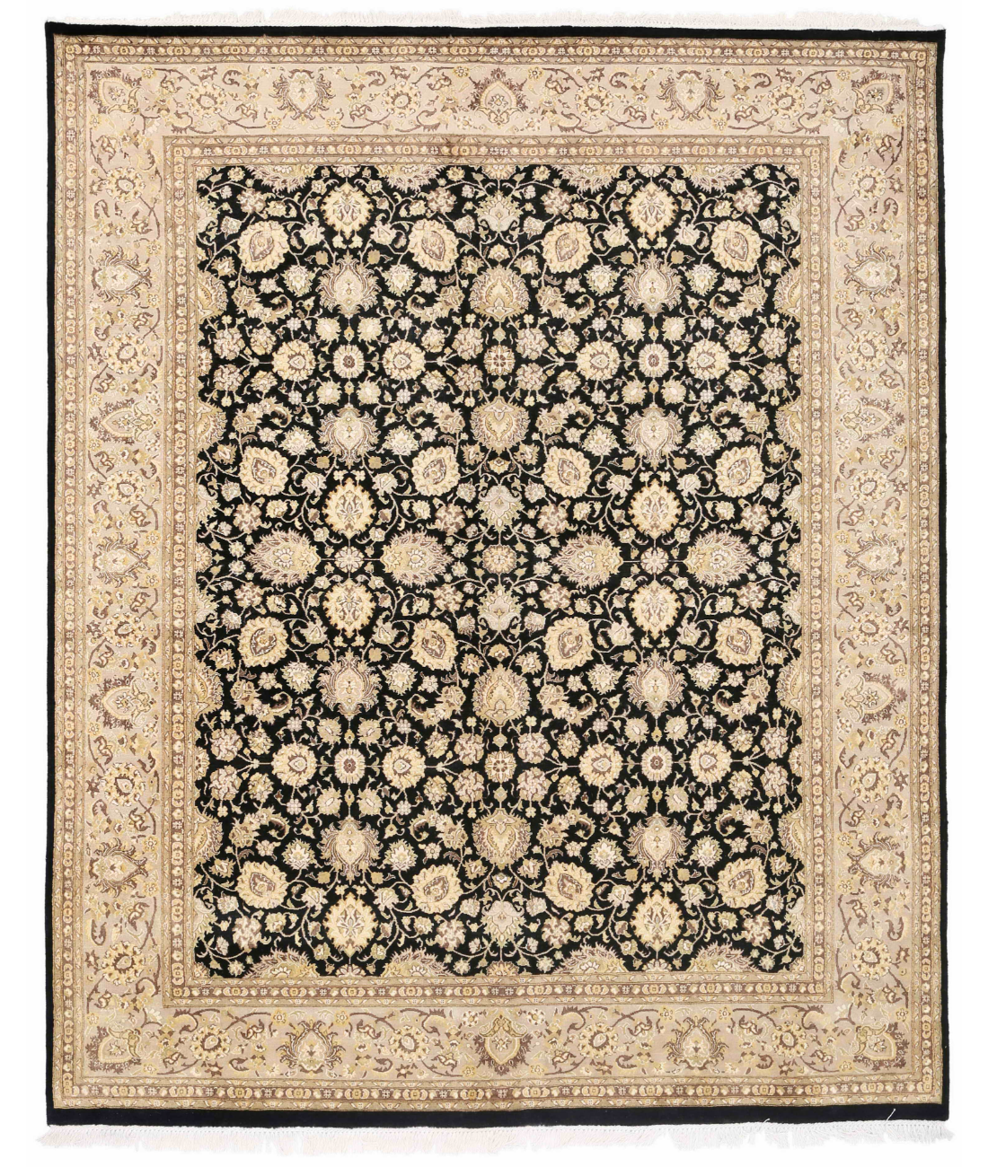 Hand Knotted Heritage Wool &amp; Silk Rug  - 8&#39; 2&quot; X 10&#39; 2&quot; 8&#39; 2&quot; X 10&#39; 2&quot; (249 X 310) / Black / Grey