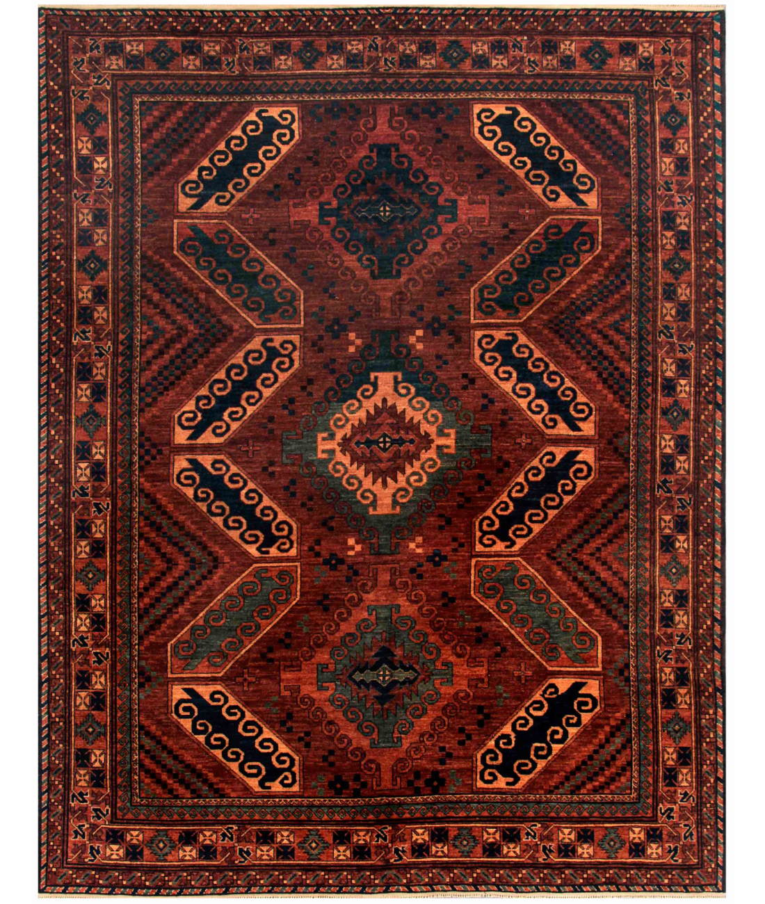 Hand Knotted Humna Wool Rug  - 8&#39; 3&quot; X 10&#39; 7&quot; 8&#39; 3&quot; X 10&#39; 7&quot; (251 X 323) / Brown / N/A