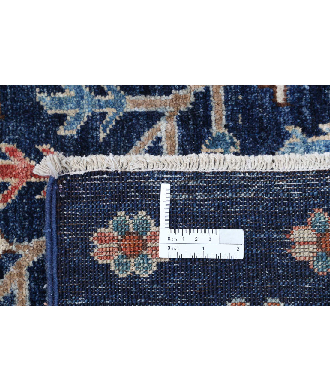 Hand Knotted Bakshaish Wool Rug - 6'2'' x 14'8'' 6'2'' x 14'8'' (185 X 440) / Blue / Ivory