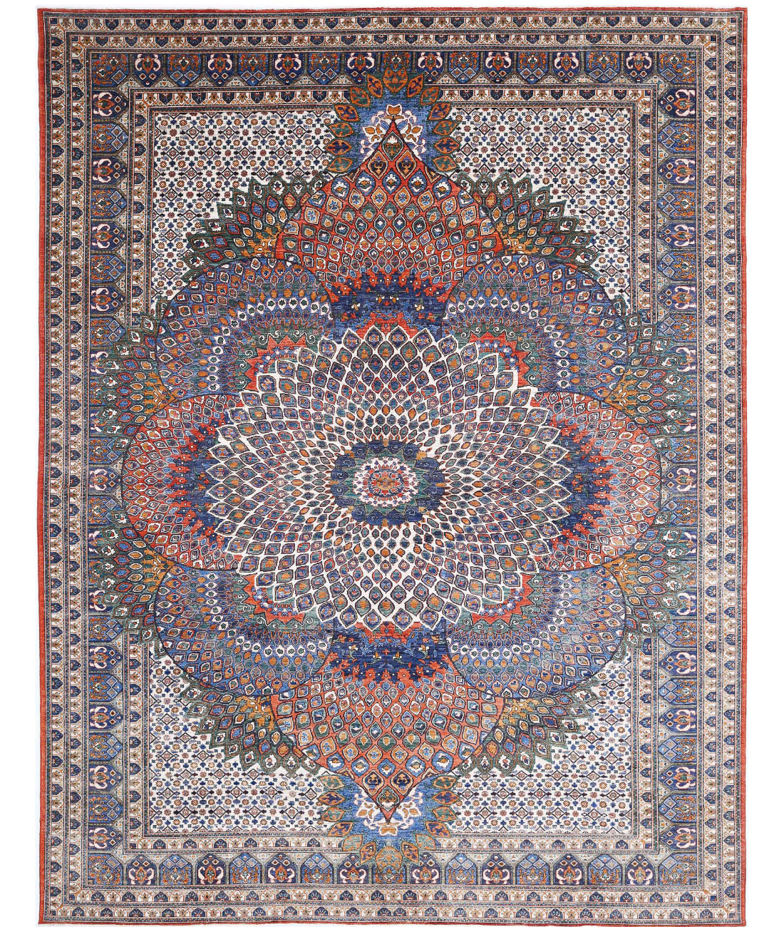 Hand Knotted Nomadic Caucasian Humna Wool Rug - 12&#39;6&#39;&#39; x 16&#39;4&#39;&#39; 12&#39;6&#39;&#39; x 16&#39;4&#39;&#39; (375 X 490) / Multi / Multi