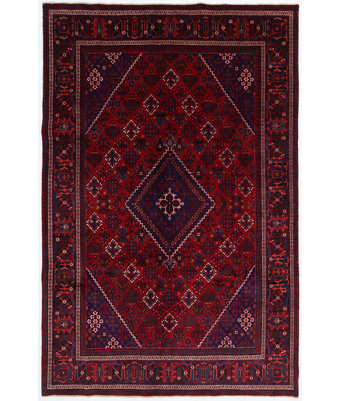 Hand Knotted Josheghan Wool Rug  - 7&#39; 0&quot; X 10&#39; 8&quot; 7&#39; 0&quot; X 10&#39; 8&quot; (213 X 325) / Red / Blue