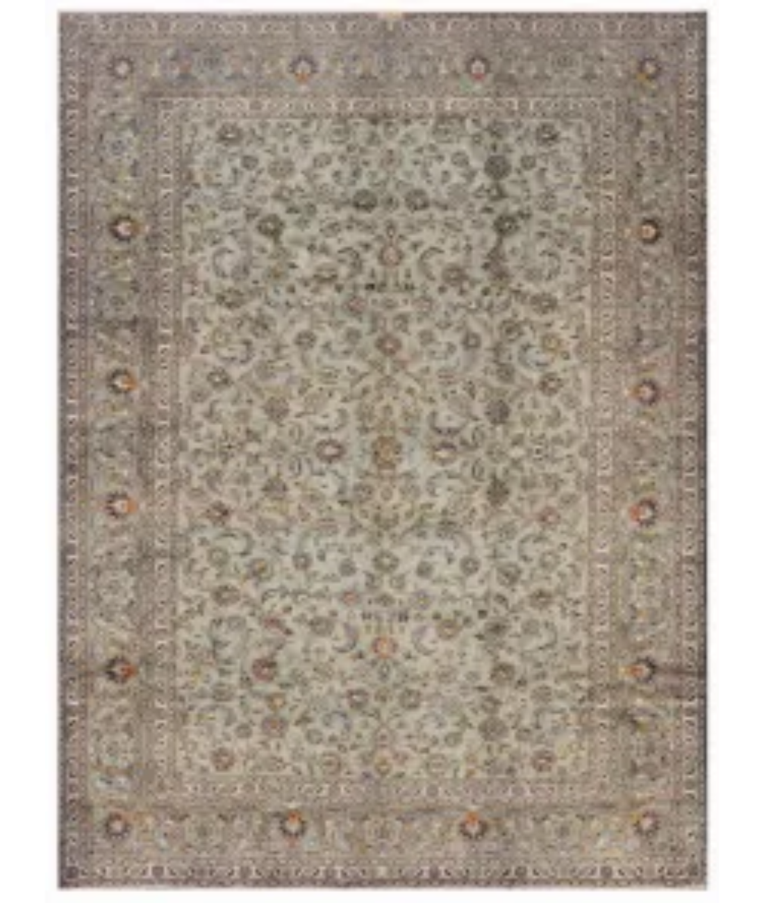 Hand Knotted Kashan Wool Rug  - 9&#39; 7&quot; X 13&#39; 2&quot; 9&#39; 7&quot; X 13&#39; 2&quot; (292 X 401) / Green / Blue