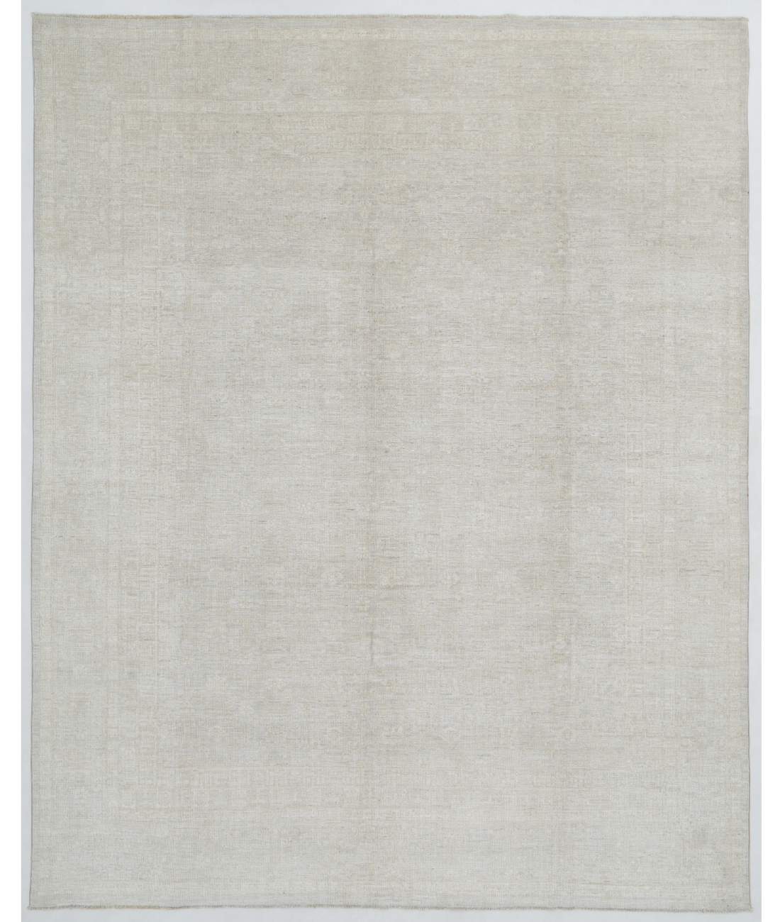 Hand Knotted Khotan Wool Rug  - 8' 1" X 10' 0" 8' 1" X 10' 0" (246 X 305) / Grey / Grey