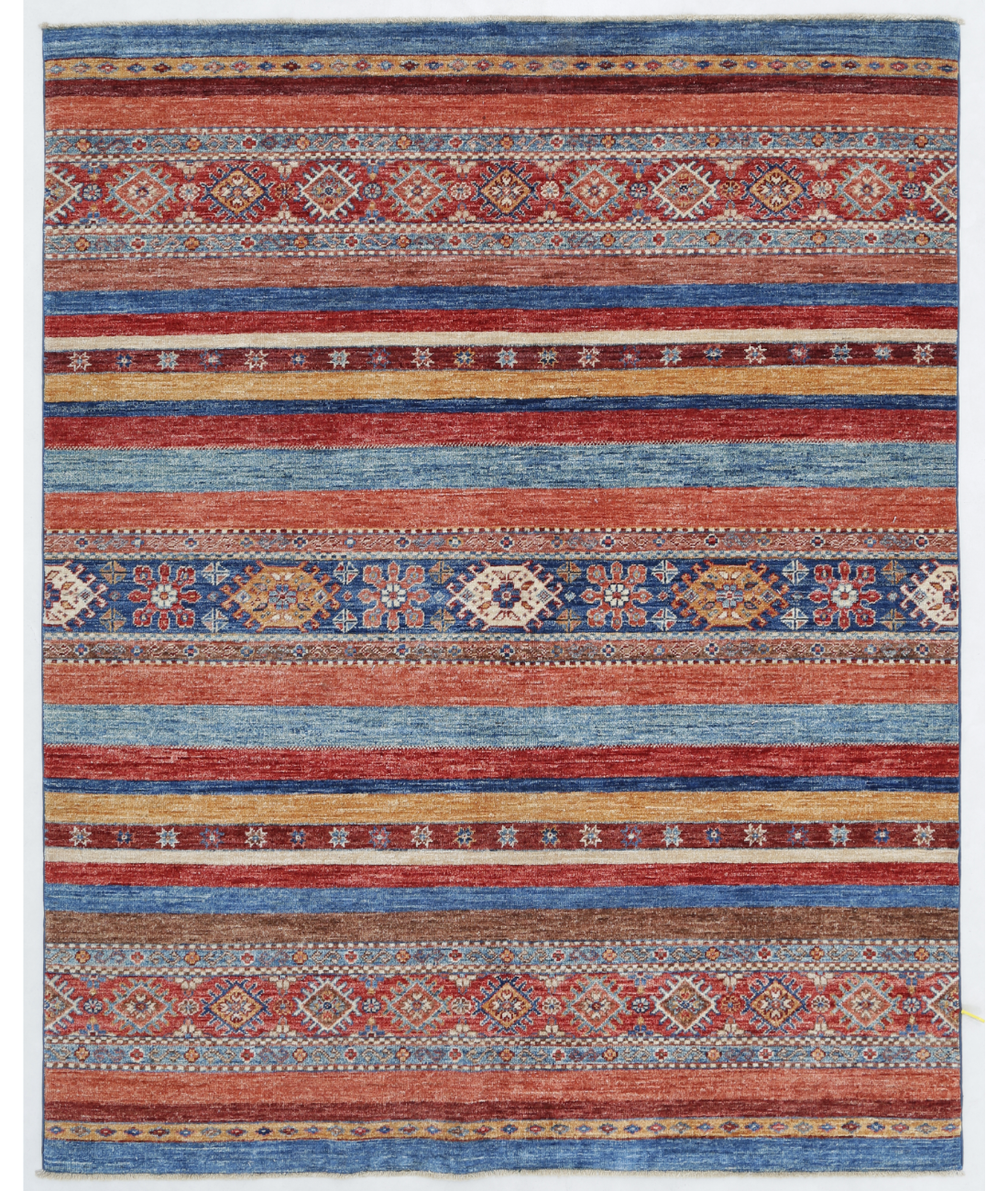 Hand Knotted Khurjeen Wool Rug  - 5&#39; 0&quot; X 6&#39; 3&quot; 5&#39; 0&quot; X 6&#39; 3&quot; (152 X 191) / Multi / Red