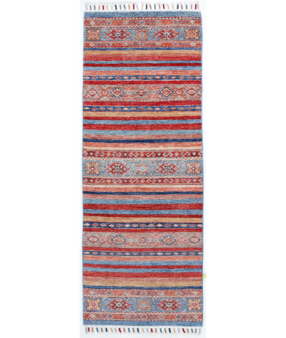 Hand Knotted Khurjeen Wool Rug  - 2&#39; 0&quot; X 5&#39; 7&quot; 2&#39; 0&quot; X 5&#39; 7&quot; (61 X 170) / Multi / Blue