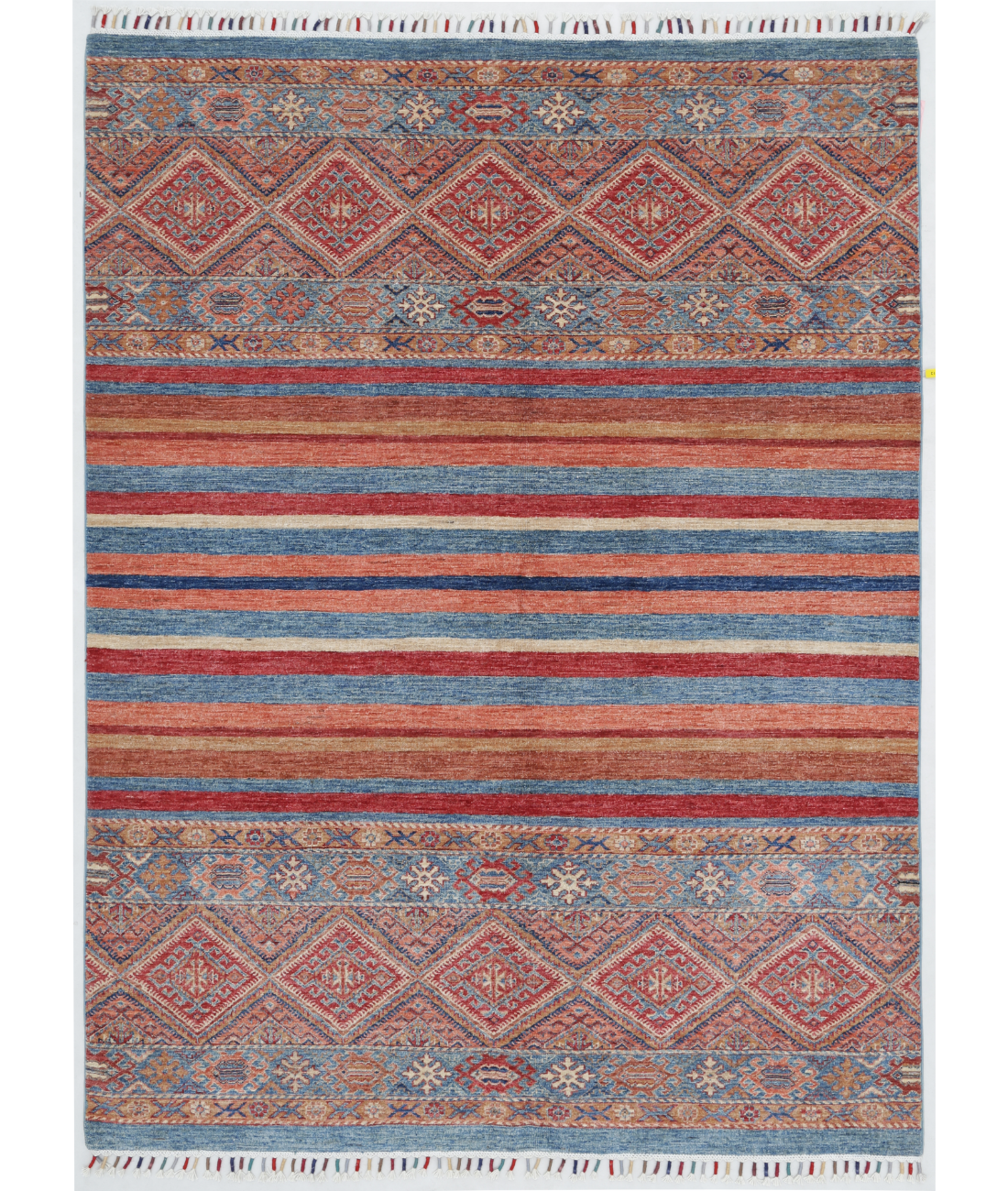 Hand Knotted Khurjeen Wool Rug  - 5&#39; 8&quot; X 7&#39; 7&quot; 5&#39; 8&quot; X 7&#39; 7&quot; (173 X 231) / Multi / Blue