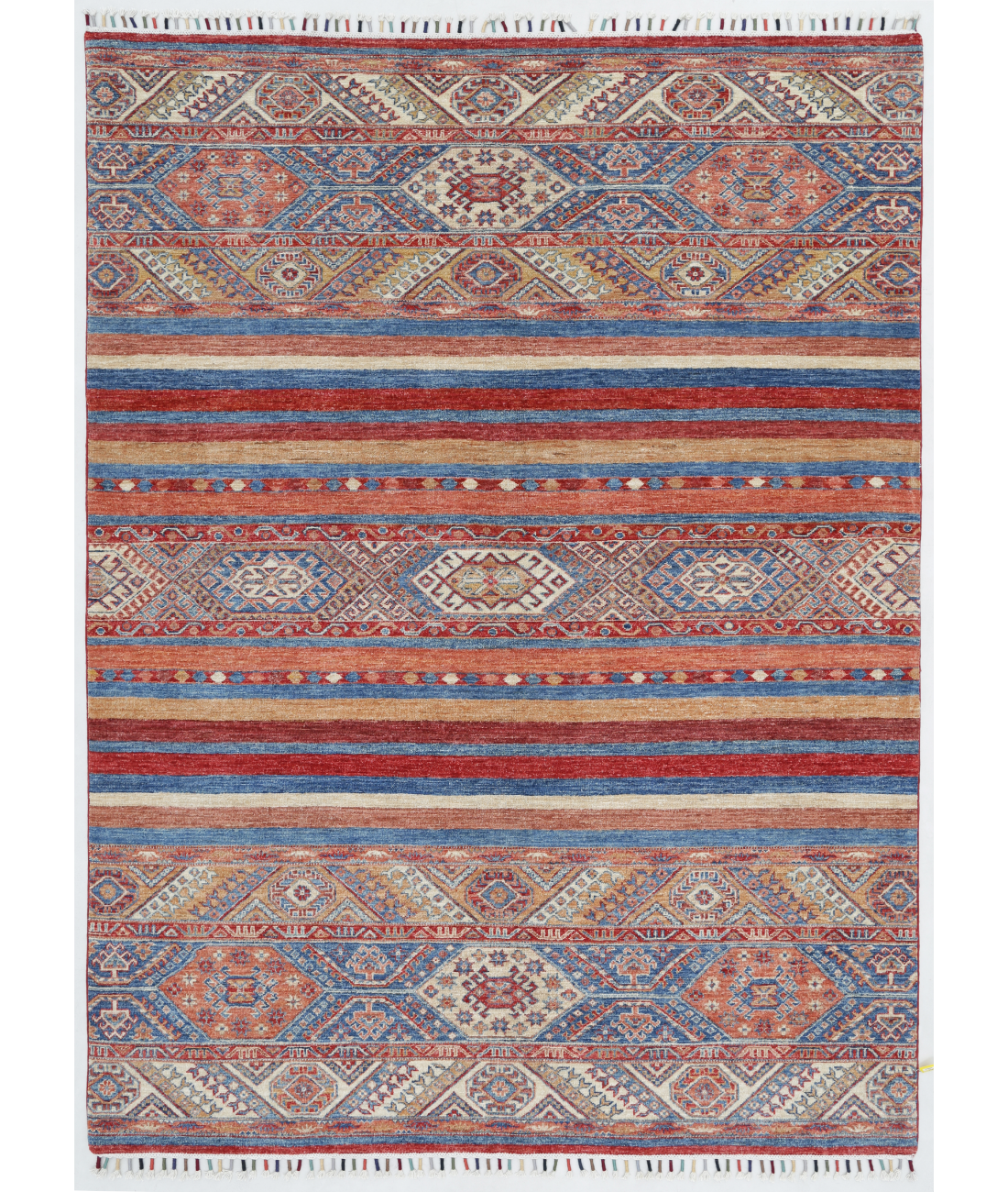 Hand Knotted Khurjeen Wool Rug  - 5&#39; 9&quot; X 7&#39; 9&quot; 5&#39; 9&quot; X 7&#39; 9&quot; (175 X 236) / Multi / Blue