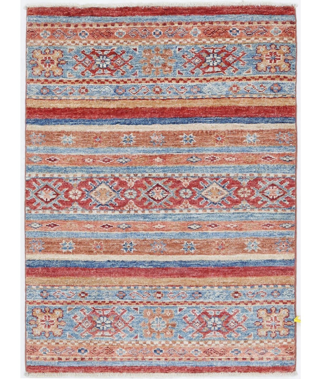 Hand Knotted Khurjeen Wool Rug  - 2&#39; 1&quot; X 2&#39; 10&quot; 2&#39; 1&quot; X 2&#39; 10&quot; (64 X 86) / Multi / Blue