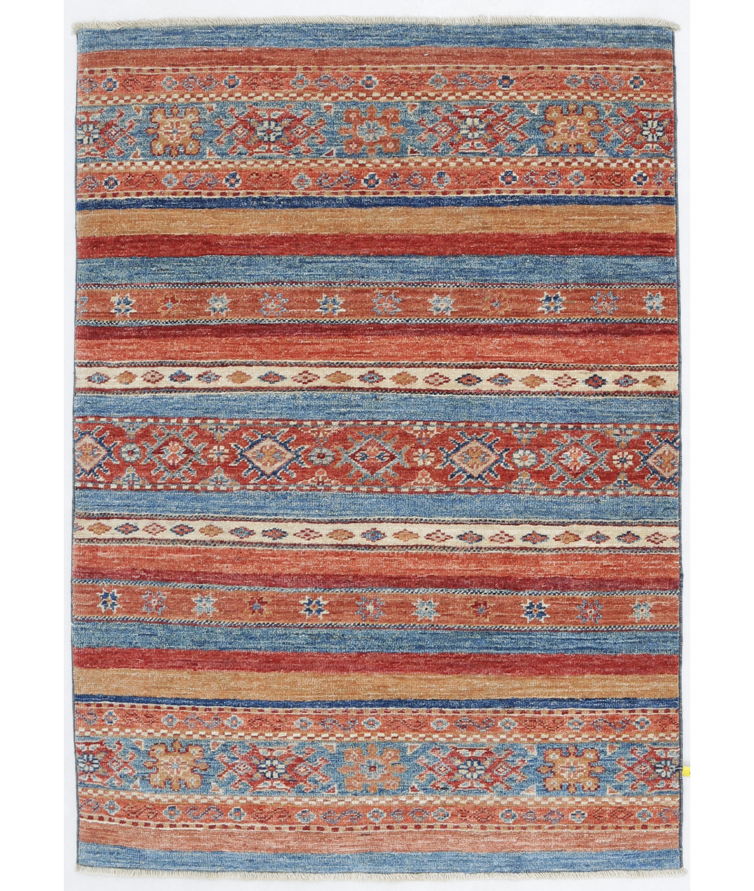 Hand Knotted Khurjeen Wool Rug  - 2&#39; 7&quot; X 3&#39; 10&quot; 2&#39; 7&quot; X 3&#39; 10&quot; (79 X 117) / Multi / Blue