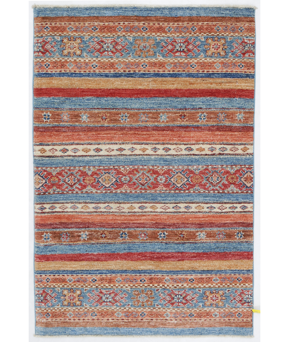 Hand Knotted Khurjeen Wool Rug  - 2&#39; 7&quot; X 3&#39; 11&quot; 2&#39; 7&quot; X 3&#39; 11&quot; (79 X 119) / Multi / Blue