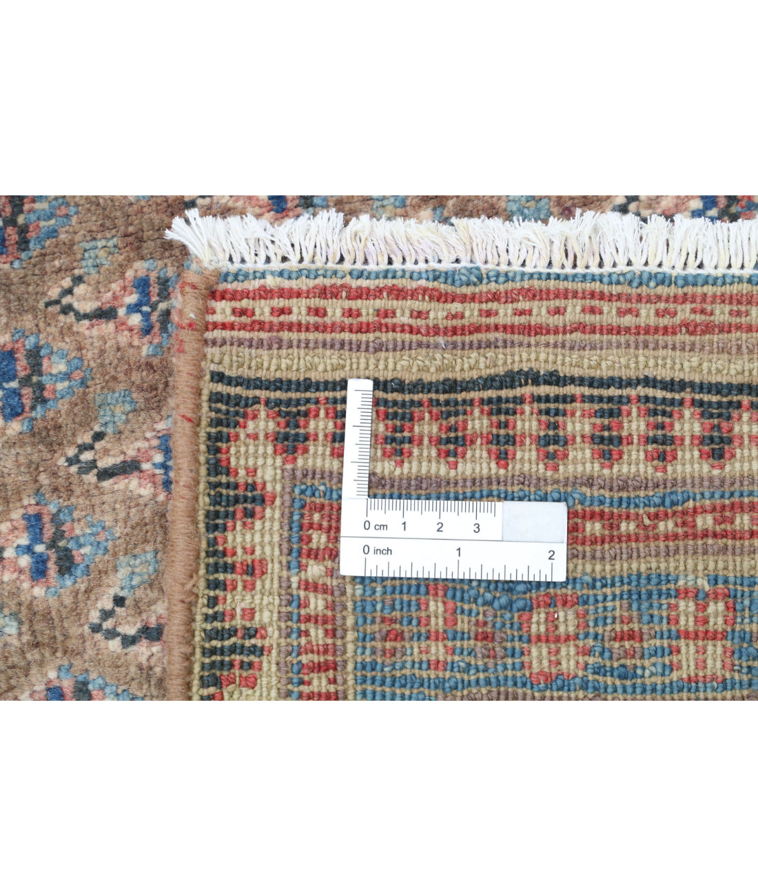 Hand Knotted Vintage Persian Mir Saraband Wool Rug - 7'8'' x 10'4'' 7'8'' x 10'4'' (230 X 310) / Taupe / Blue