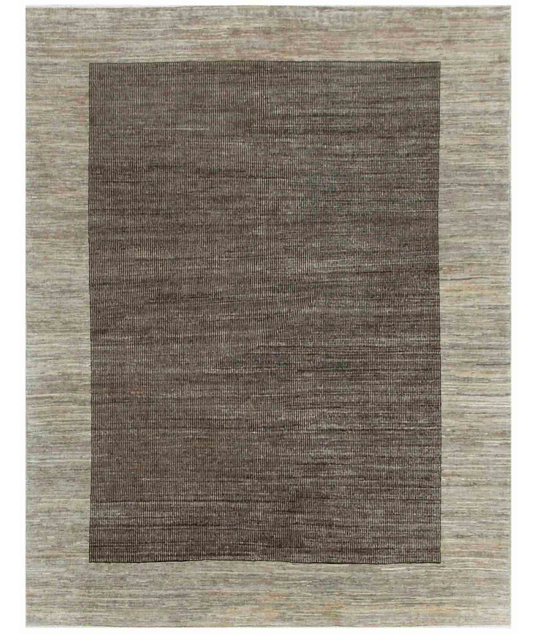 Hand Knotted Modcar Wool Rug  - 4&#39; 10&quot; X 6&#39; 2&quot; 4&#39; 10&quot; X 6&#39; 2&quot; (147 X 188) / Brown / Taupe