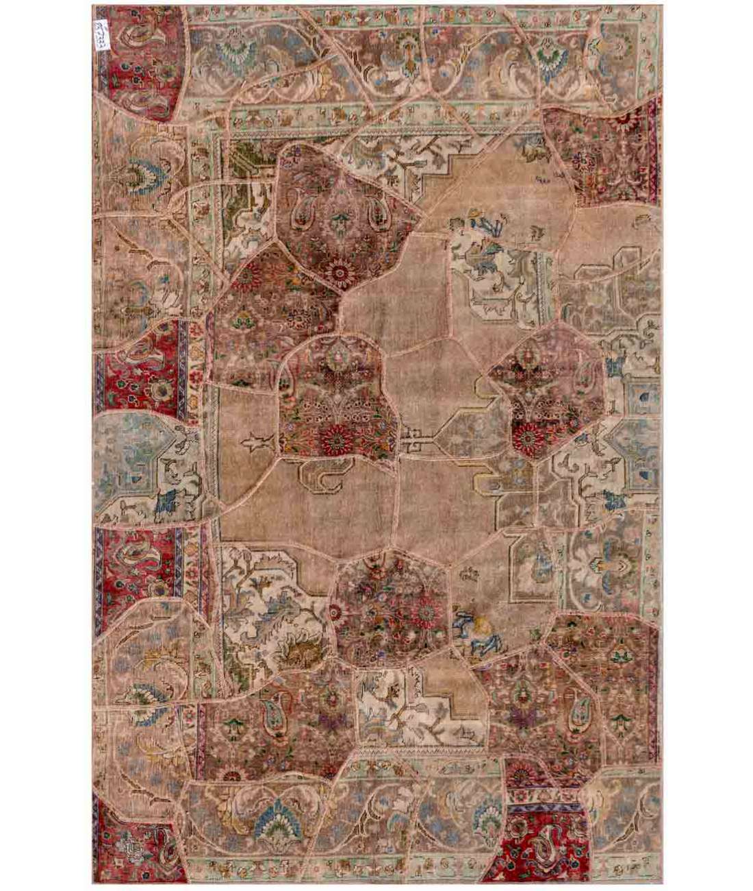 Hand Knotted Mosaic Wool Rug  - 6&#39; 2&quot; X 9&#39; 6&quot; 6&#39; 2&quot; X 9&#39; 6&quot; (188 X 290) / Multi / Multi