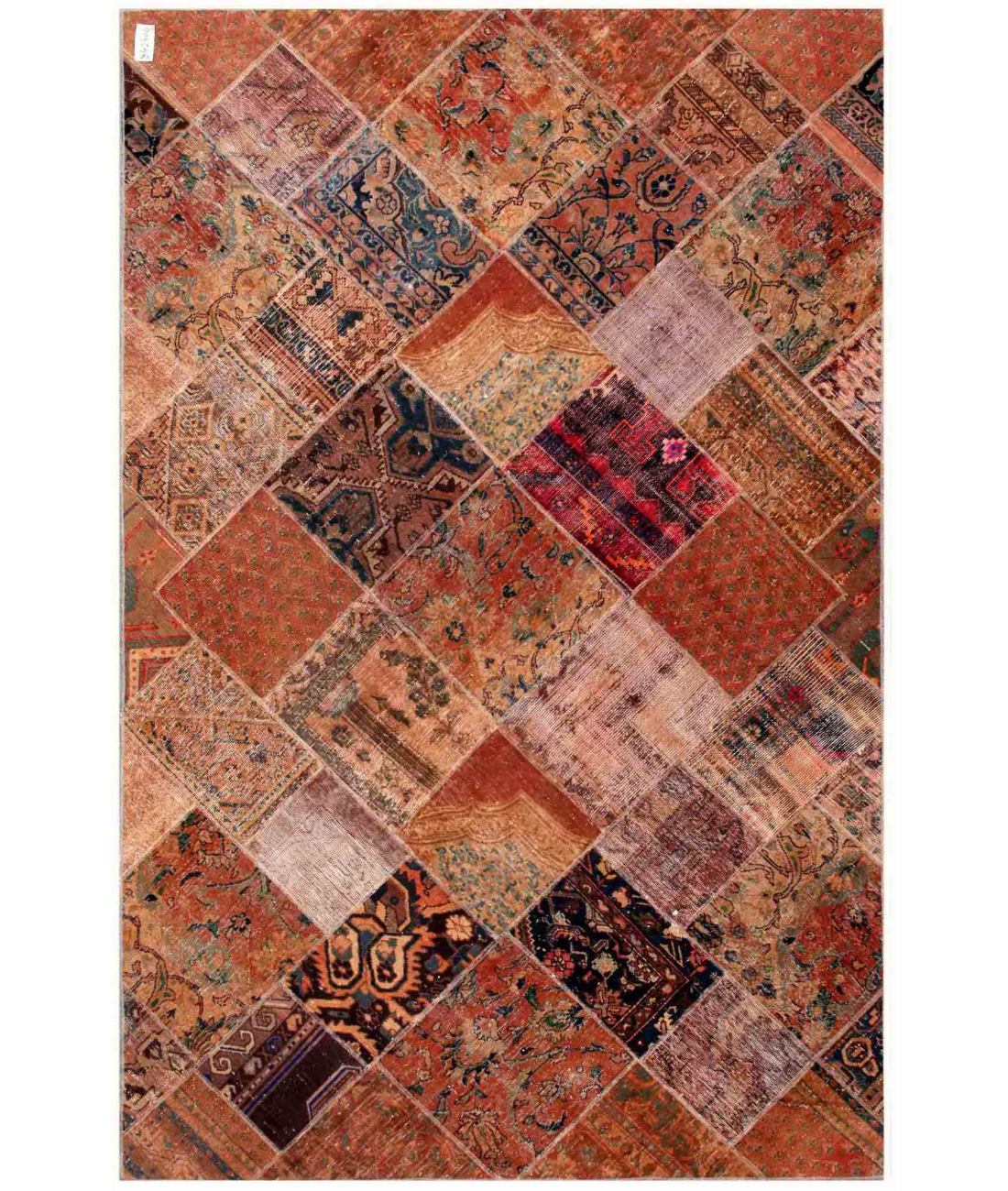 Hand Knotted Mosaic Wool Rug  - 6&#39; 2&quot; X 9&#39; 8&quot; 6&#39; 2&quot; X 9&#39; 8&quot; (188 X 295) / Beige / Brown