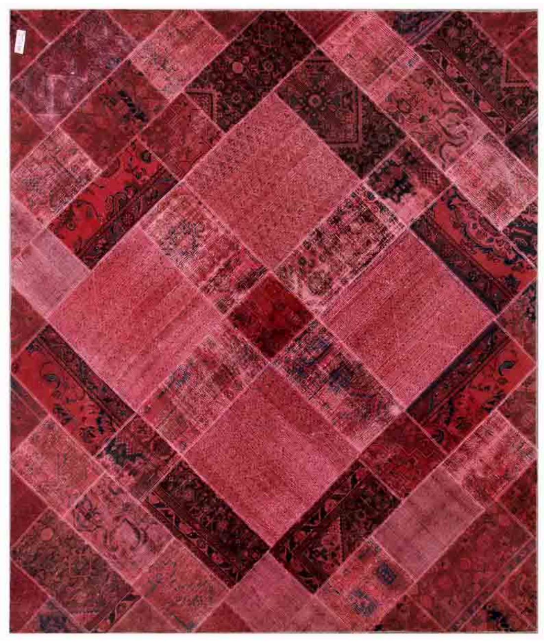 Hand Knotted Mosaic Wool Rug  - 8&#39; 3&quot; X 9&#39; 9&quot; 8&#39; 3&quot; X 9&#39; 9&quot; (251 X 297) / Pink / Brown