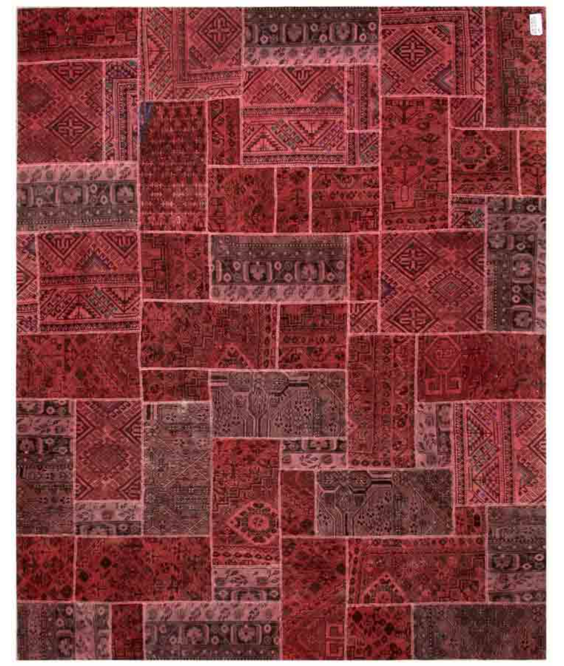 Hand Knotted Mosaic Wool Rug  - 7&#39; 8&quot; X 9&#39; 8&quot; 7&#39; 8&quot; X 9&#39; 8&quot; (234 X 295) / Pink / Multi