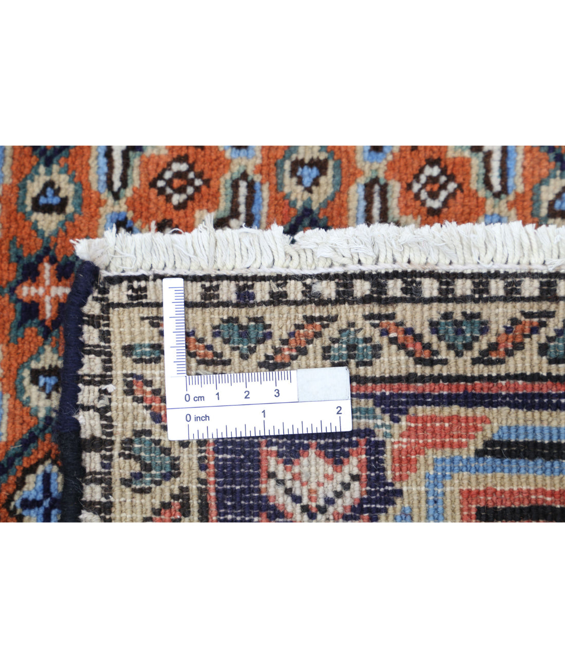 Hand Knotted Persian Moud Wool Rug - 3'7'' x 4'10'' 3'7'' x 4'10'' (108 X 145) / Brown / Blue