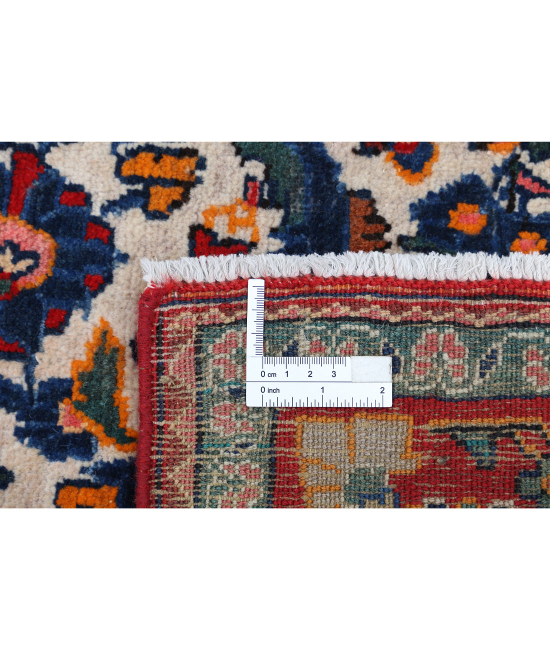 Hand Knotted Persian Navahand Wool Rug - 4'2'' x 6'8'' 4'2'' x 6'8'' (125 X 200) / Ivory / Red