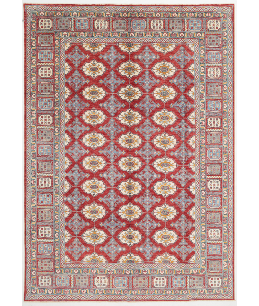 Hand Knotted Oushak Wool Rug  - 9&#39; 4&quot; X 13&#39; 1&quot; 9&#39; 4&quot; X 13&#39; 1&quot; (284 X 399) / Red / Blue