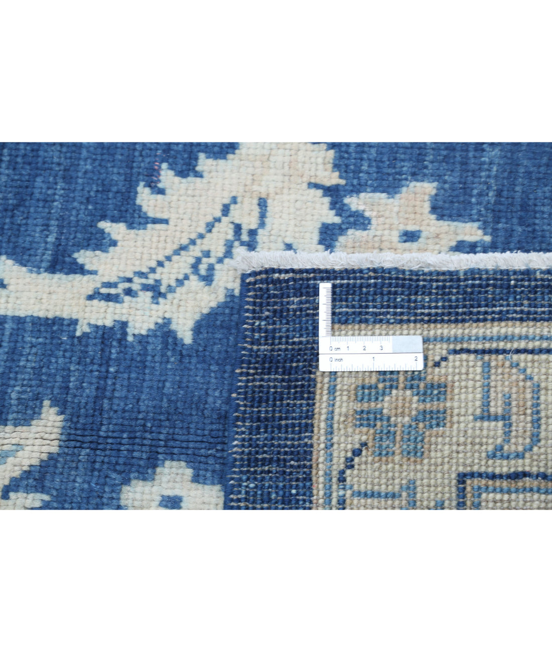 Hand Knotted Oushak Wool Rug - 10'0'' x 14'9'' 10'0'' x 14'9'' (300 X 443) / Blue / Taupe