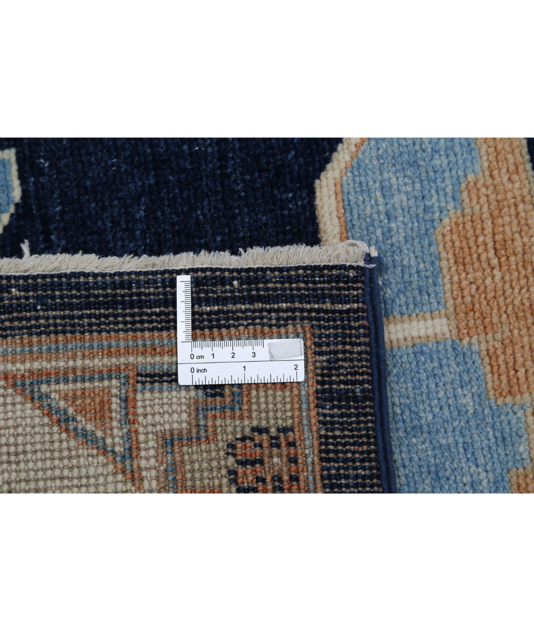 Hand Knotted Oushak Wool Rug - 9'2'' x 11'6'' 9'2'' x 11'6'' (275 X 345) / Blue / Ivory