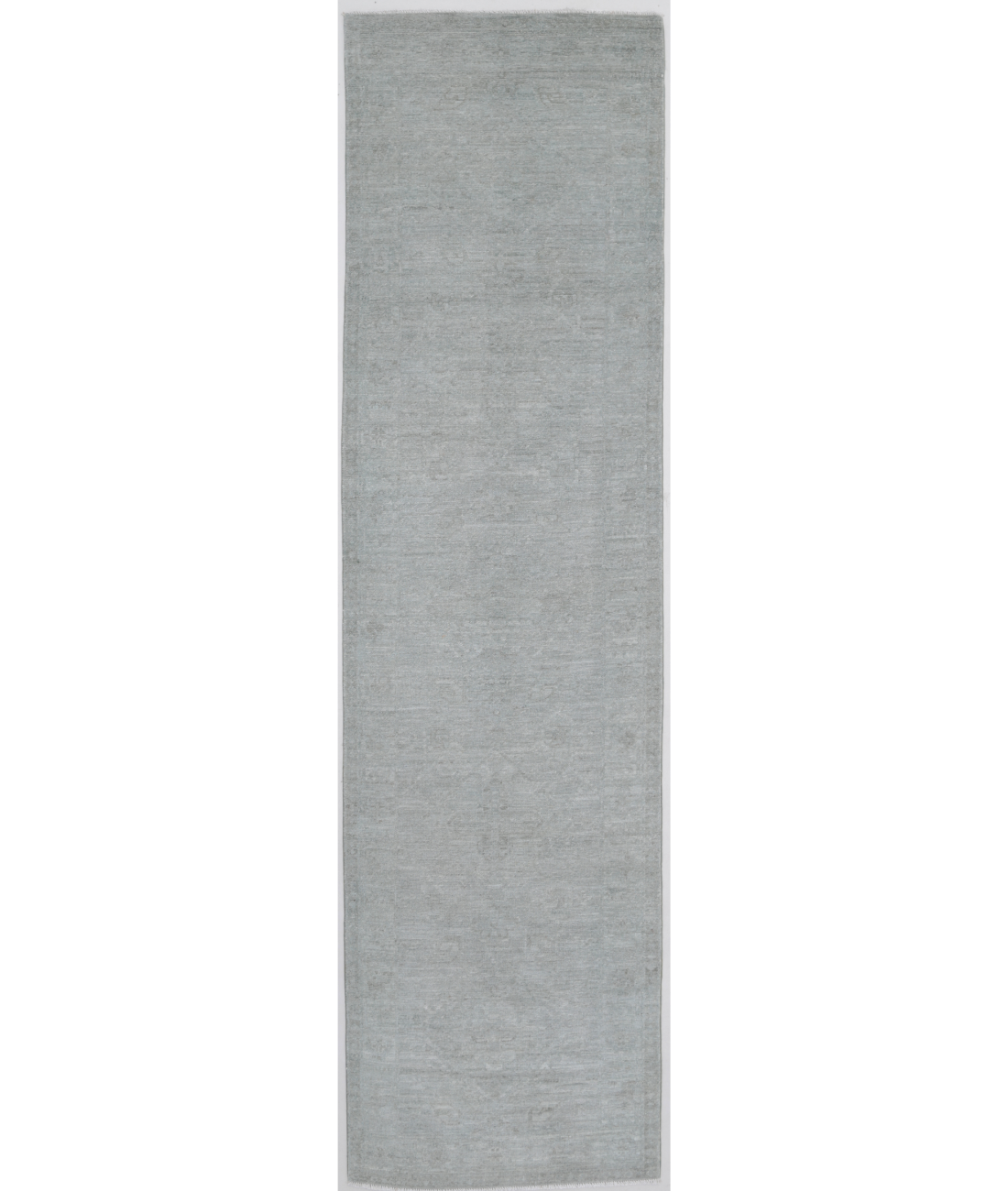 Hand Knotted Overdye Wool Rug  - 2&#39; 10&quot; X 11&#39; 10&quot; 2&#39; 10&quot; X 11&#39; 10&quot; (86 X 361) / Grey / N/A