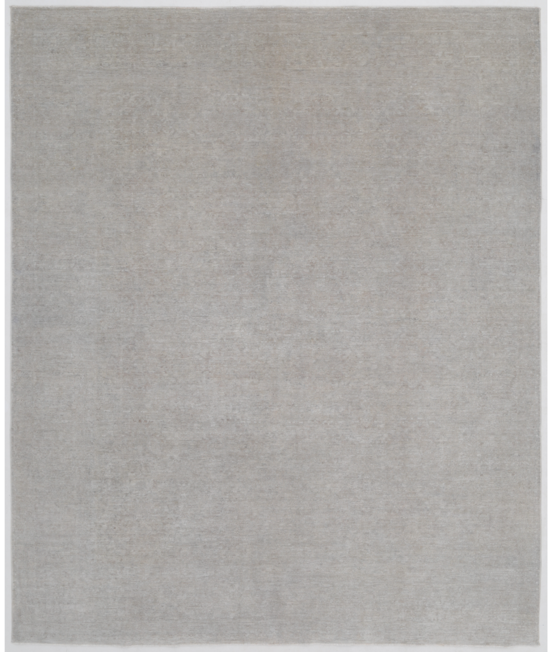 Hand Knotted Overdye Wool Rug  - 7' 9" X 9' 4" 7' 9" X 9' 4" (236 X 284) / Grey / Grey