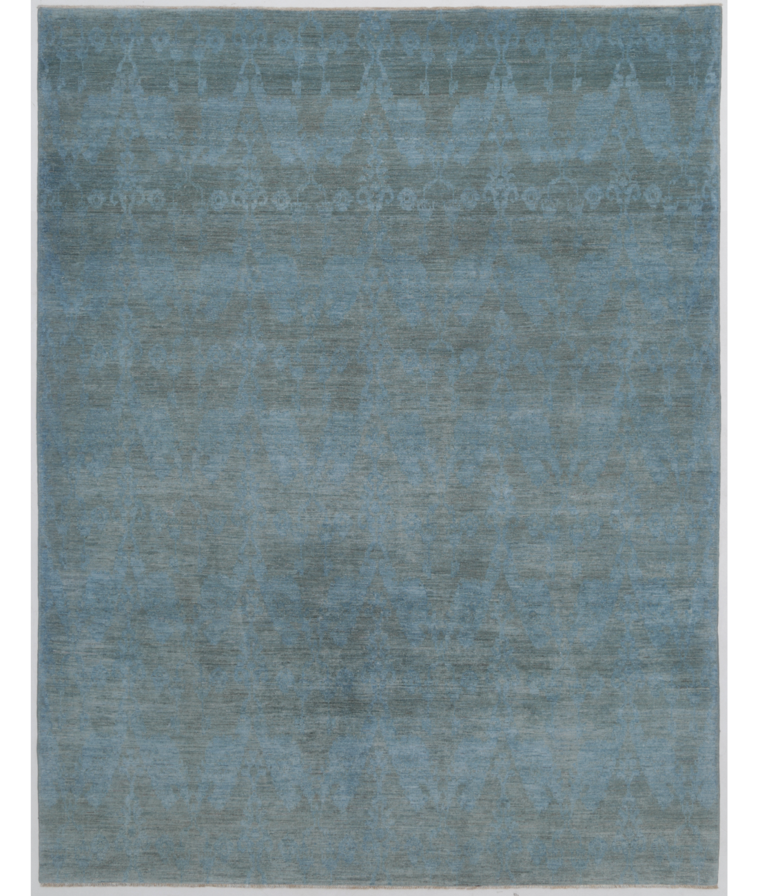 Hand Knotted Overdye Wool Rug  - 8' 10" X 11' 6" 8' 10" X 11' 6" (269 X 351) / Blue / N/A