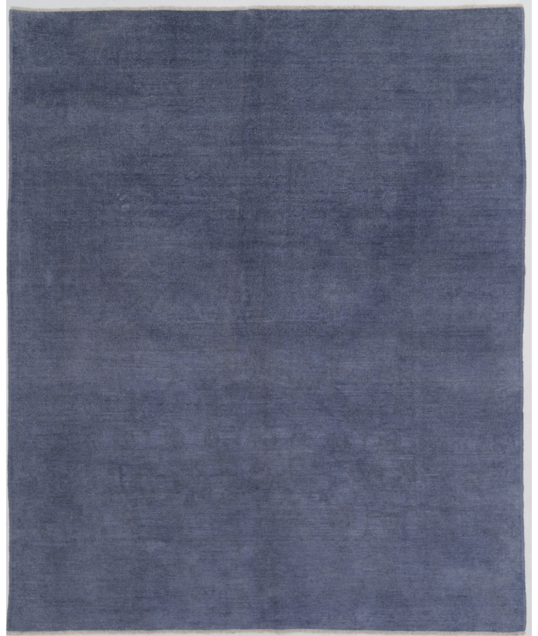 Hand Knotted Overdye Wool Rug  - 7' 11" X 9' 7" 7' 11" X 9' 7" (241 X 292) / Blue / Blue