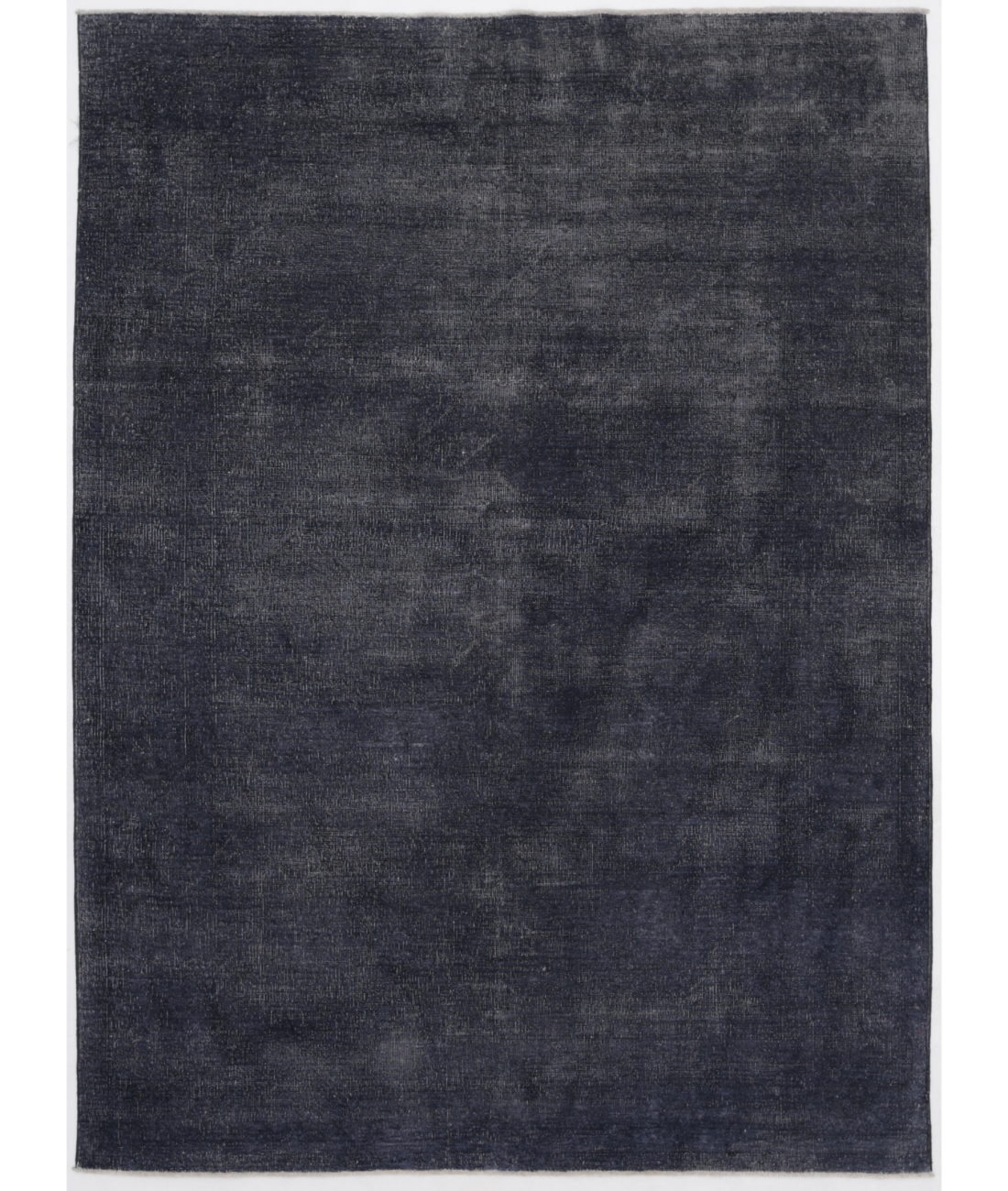 Hand Knotted Overdye Wool Rug  - 5&#39; 5&quot; X 7&#39; 5&quot; 5&#39; 5&quot; X 7&#39; 5&quot; (165 X 226) / Charcoal / Charcoal