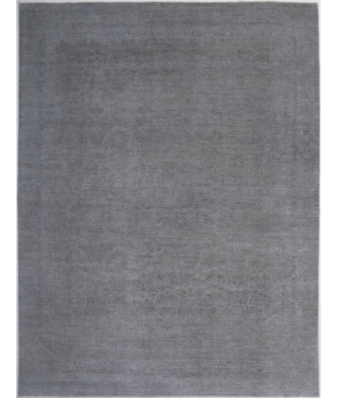 Hand Knotted Overdye Wool Rug  - 13&#39; 0&quot; X 17&#39; 6&quot; 13&#39; 0&quot; X 17&#39; 6&quot; (396 X 533) / Grey / N/A