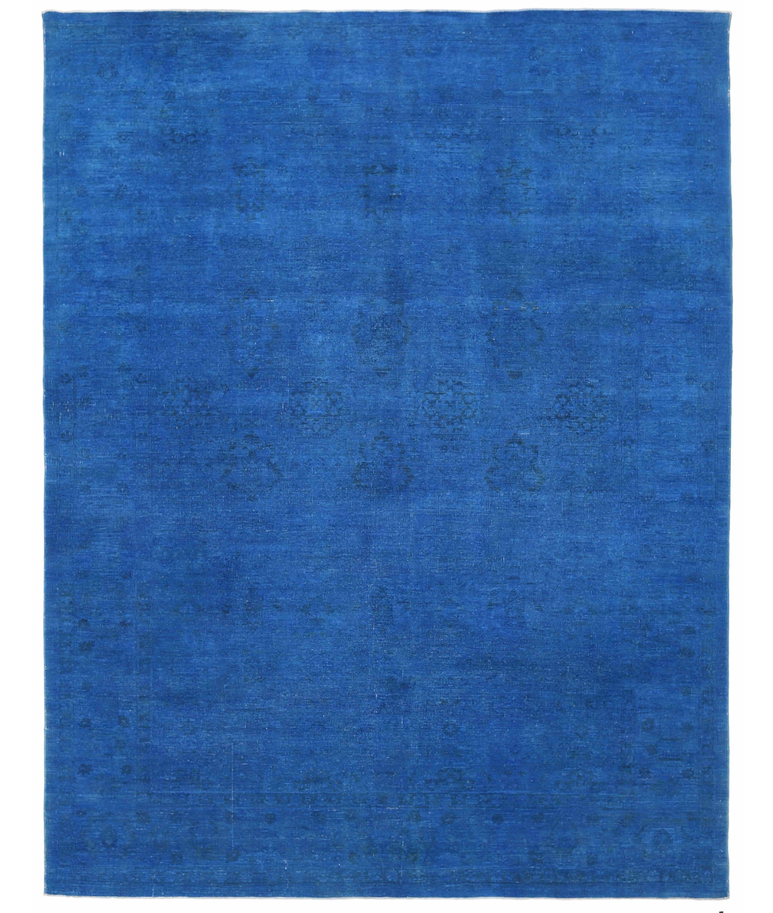 Hand Knotted Overdye Wool Rug  - 9&#39; 0&quot; X 11&#39; 10&quot; 9&#39; 0&quot; X 11&#39; 10&quot; (274 X 361) / Blue / Blue