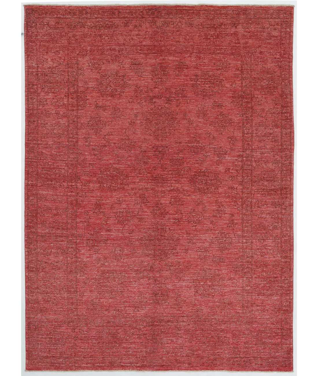 Hand Knotted Overdye Wool Rug  - 5&#39; 8&quot; X 7&#39; 8&quot; 5&#39; 8&quot; X 7&#39; 8&quot; (173 X 234) / Red / Black