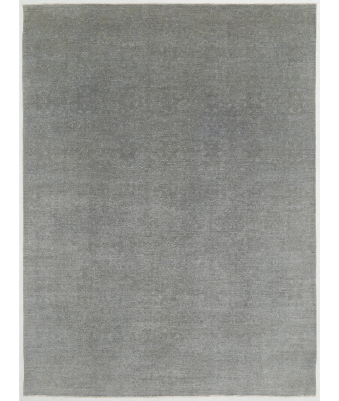 Hand Knotted Overdye Wool Rug  - 8' 8" X 11' 8" 8' 8" X 11' 8" (264 X 356) / Grey / Grey