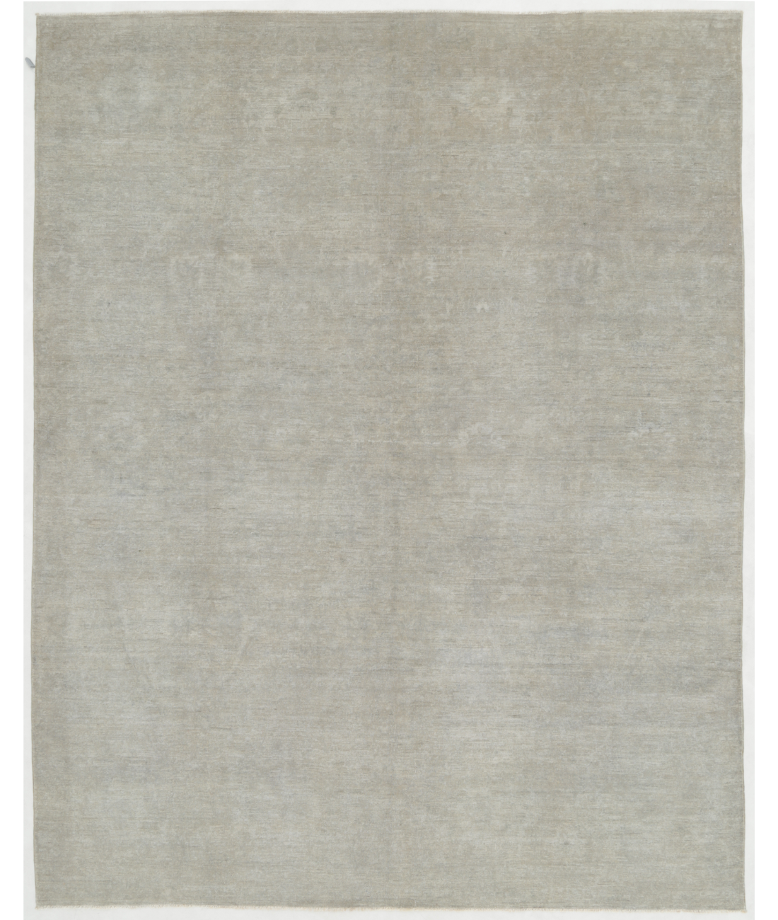 Hand Knotted Overdye Wool Rug  - 7&#39; 8&quot; X 9&#39; 10&quot; 7&#39; 8&quot; X 9&#39; 10&quot; (234 X 300) / Grey / Grey