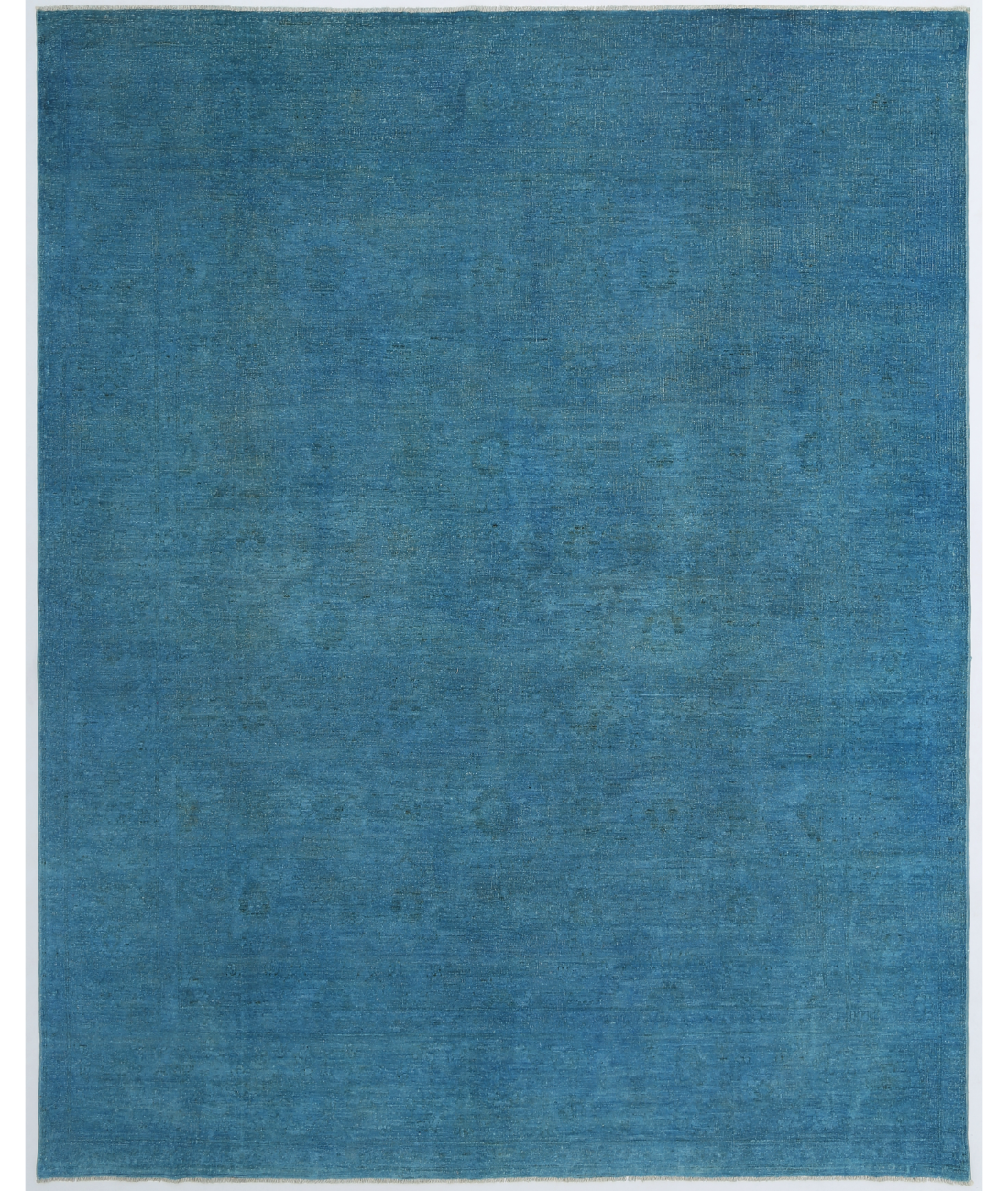 Hand Knotted Overdye Wool Rug  - 7&#39; 9&quot; X 9&#39; 8&quot; 7&#39; 9&quot; X 9&#39; 8&quot; (236 X 295) / Blue / Blue